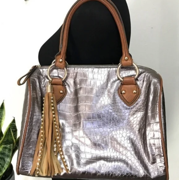 Imoshion Gold and Brown Satchel - Picture 7 of 7